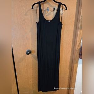 Fashion Nova Black Sleeveless Sheath Maxi Dress